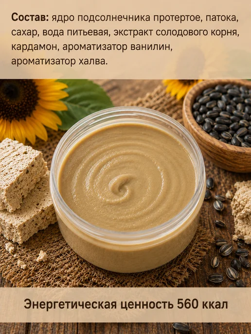 ОрехПродукт Десертная паста "Мягкая халва" 200гр, 200 г, фото 2