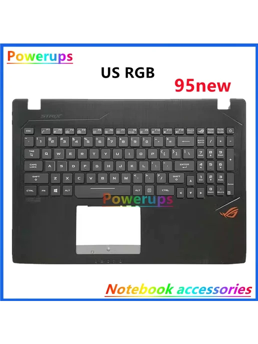 HANBBKPT Клавиатурный корпус с RGB-подсветкой для Asus ROG S, черный, фото 4
