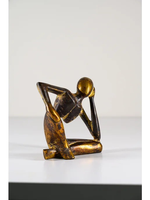 Ganga Gallery Настольная статуэтка Мыслитель, Индия, желтый, фото 2