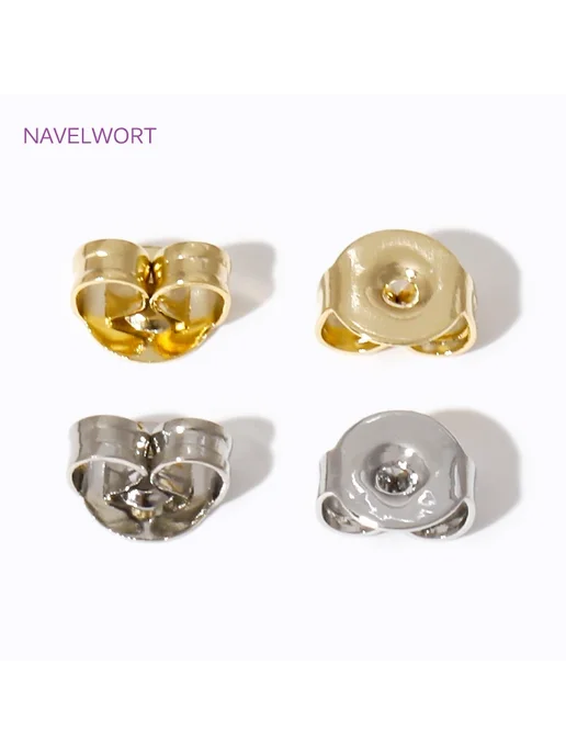 NAVELWORT Заглушки для сережек латунные бабочки 100 шт. 100, 100 шт, фото 2