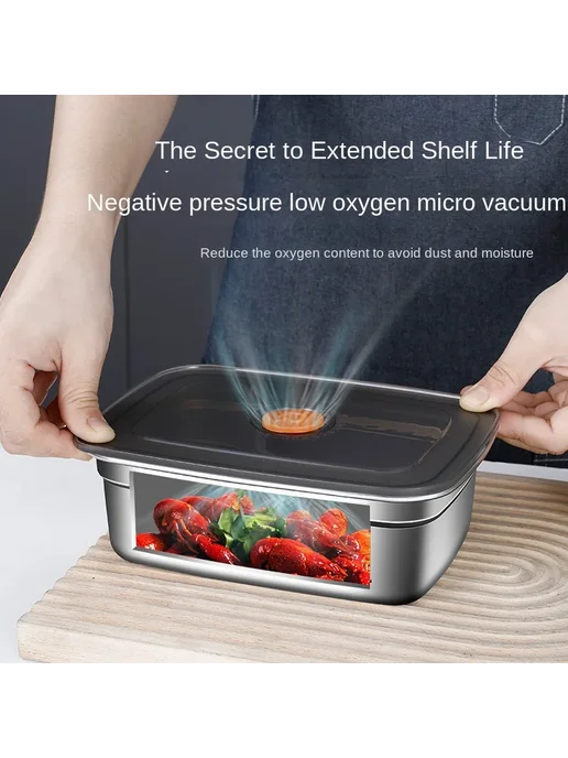 BOOMCOOL Ланч-бокс из нержавеющей стали 2200ml, 1200 мл, фото 3