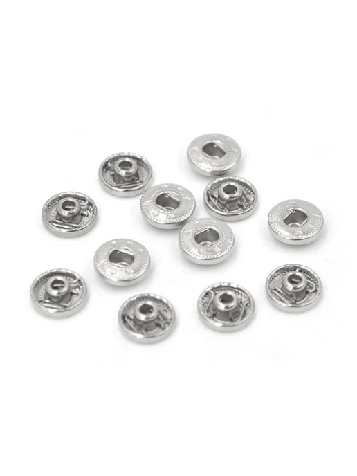 Kalaso Пресс-шпильки из нержавеющей стали 50 комплектов Silver, серебристый, фото 6