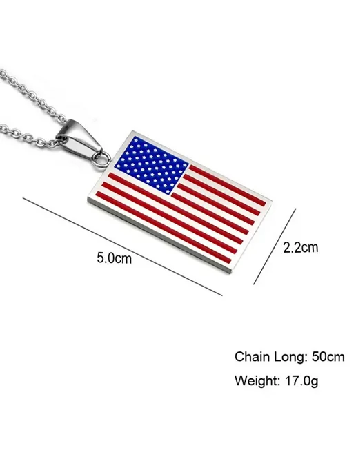 Нет бренда Ожерелье с флагом Accessories steel 50cm, Accessories steel, фото 7