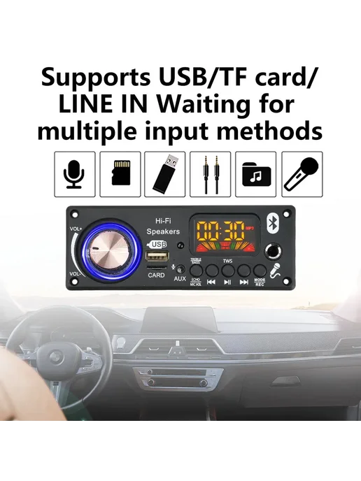 occkic MP3 Bluetooth декодер D185BT Type B, черный, фото 3