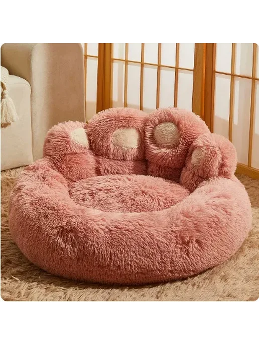 Нет бренда Пушистая кровать для собак XL Розовый, 50cm-5kg, Fairy powde, розовый