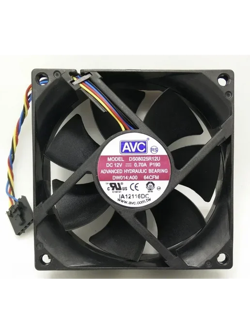 NUMBEREIGHT Вентилятор охлаждения сервера AVC DS08025R12U, 12V, Color N, вариант