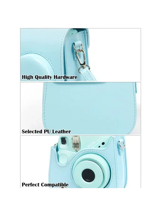 AEVYVKV Чехол Fujifilm Instax Mini SE 7+ Light Blue, голубой, фото 7