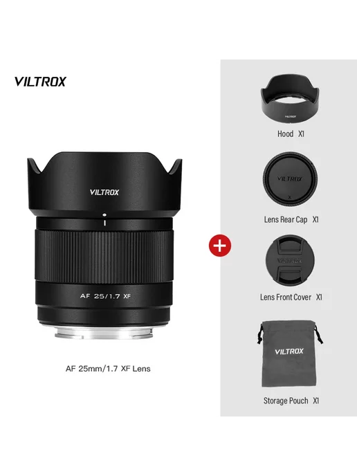 Объектив Viltrox AF 25mm F1.7 Fuji XF, черный
