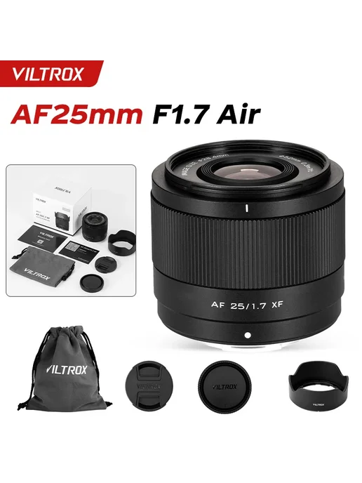 Объектив Viltrox AF 25mm F1.7 Fuji XF, черный, фото 2