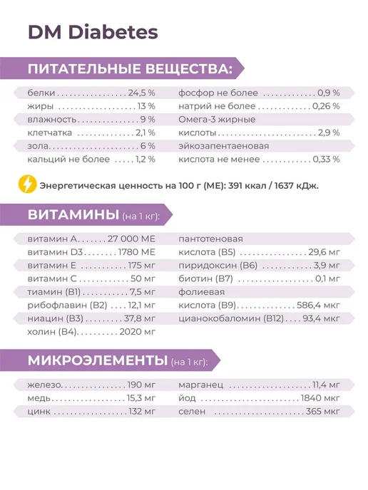 Сухой корм QUATTRO VETERINARY DIETS Diabetes для собак, крупные, средние, 12 кг, фото 4