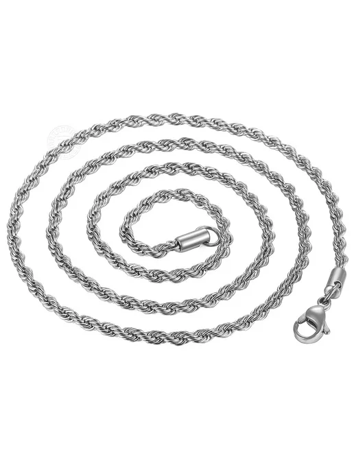 Trendsmax Цепочка из нержавеющей стали 5 мм, 24 дюйма, серебристый, фото 7