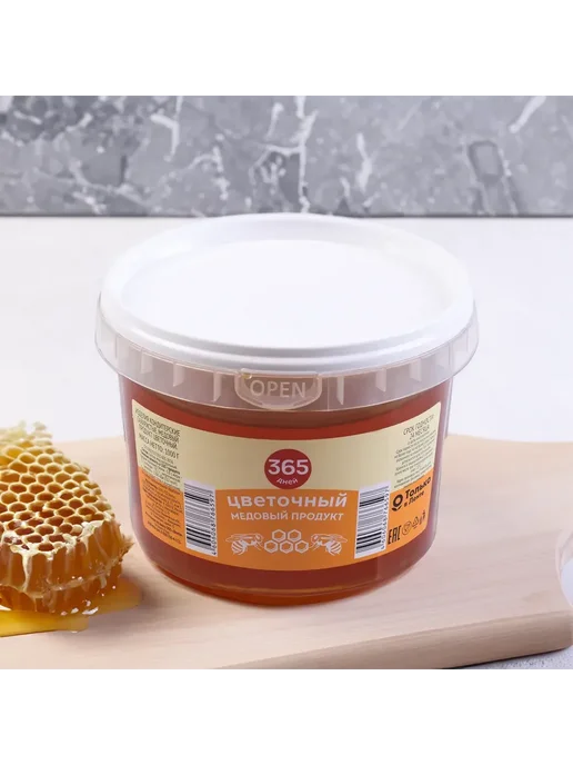 Медовый продукт 365 ДНЕЙ Цветочный, 1000г, 1000 г, фото 2