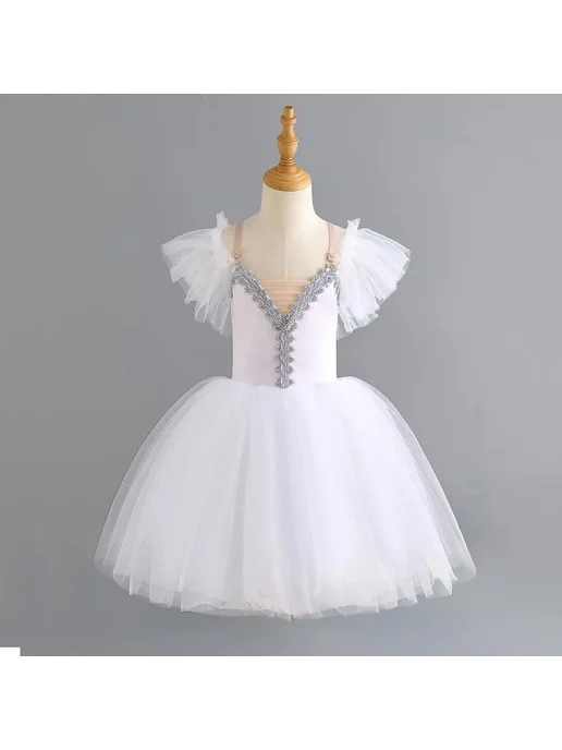 FaymooLon Балетная юбка бархатная, белый