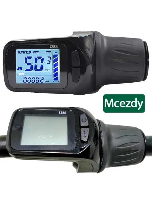 Mcezdy Цифровой одометр S886 для электровелосипеда, 5pin, черный, фото 2