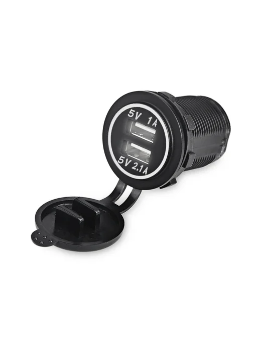 herorider Автомобильная USB-розетка 2x USB, 3.1A White, белый