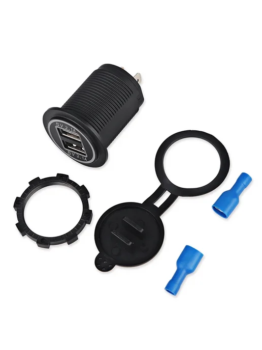herorider Автомобильная USB-розетка 2xUSB, 4.2A Green, зеленый, фото 5