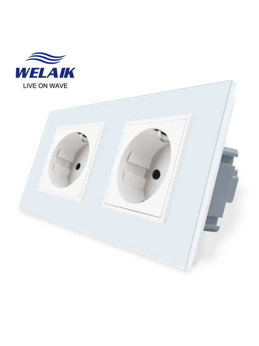 WELAIK Розетка Gold 3 Socket 220В, золотой, фото 4