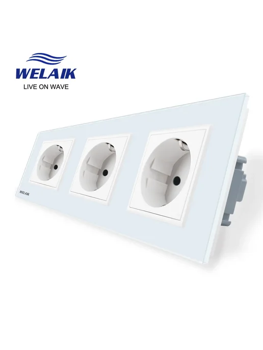 WELAIK Розетка Black 1 Socket 220В, бежевый, фото 5