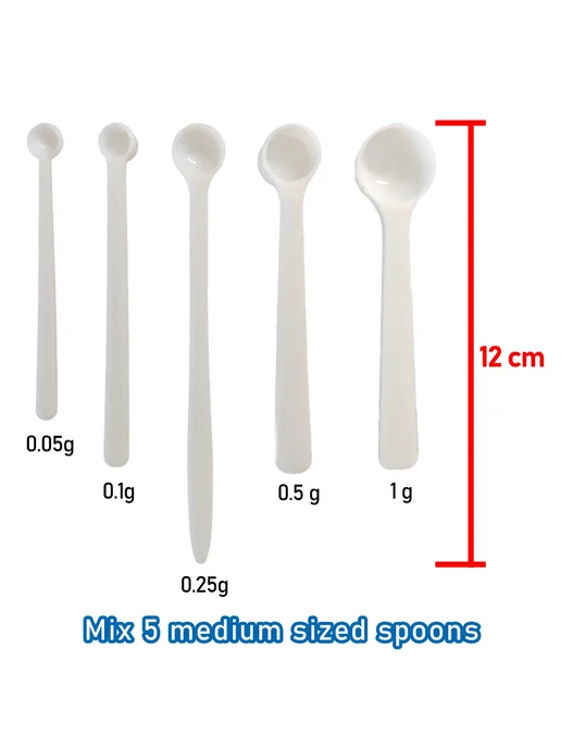 xiaoyajiang Мерные ложки пластиковые 5шт, 10-50мл, Цвет T 5pcs mixA, 10 шт, фото 7