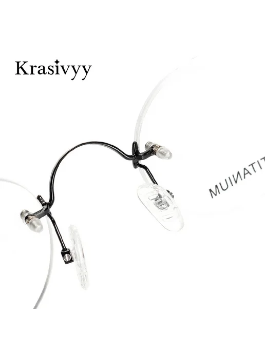 Krasivyy Винтажные круглые очки из титана Coppery Brown, титан, фото 5