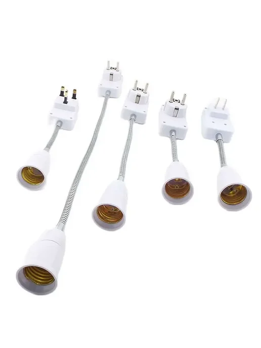 Нет бренда Гибкий удлинитель E27, белый, UK PLUG, 23cm, белый, фото 2