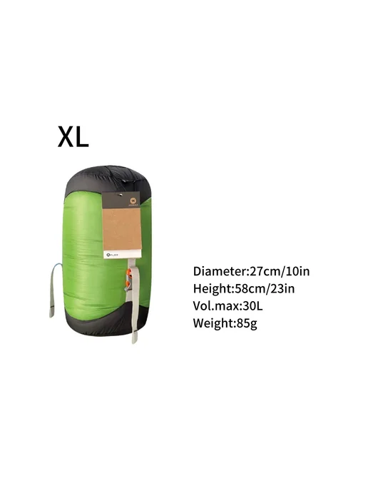 AEGISMAX Спальный мешок XL, зеленый, 85г, 30л, 85 г, 30 л