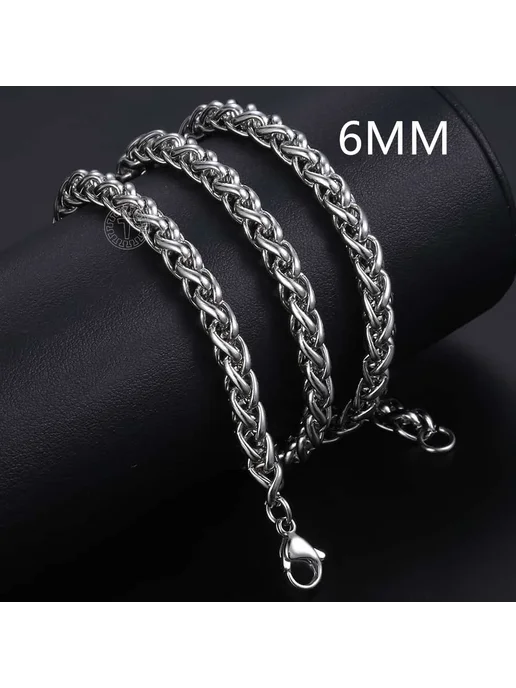 Trendsmax Цепочка из нержавеющей стали 24inch(60cm), Silver, черный