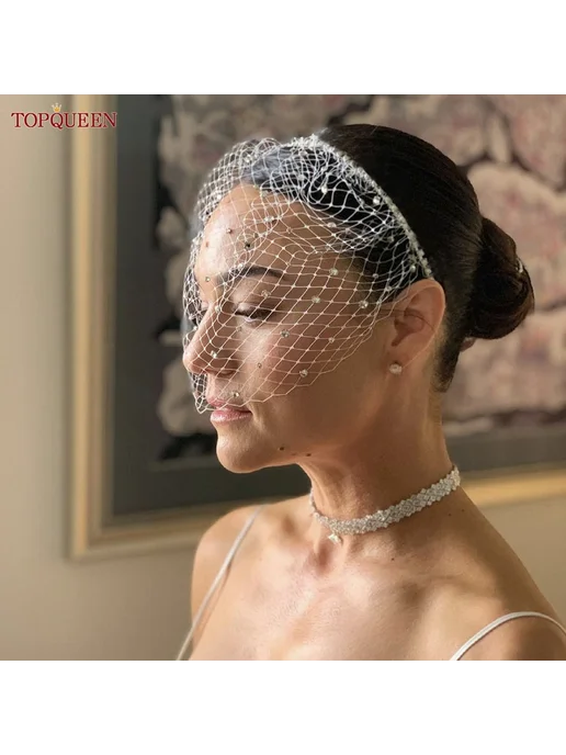 TOPQUEEN Вуаль свадебная сетчатая цвет 11-w, 11 Вт, фото 3