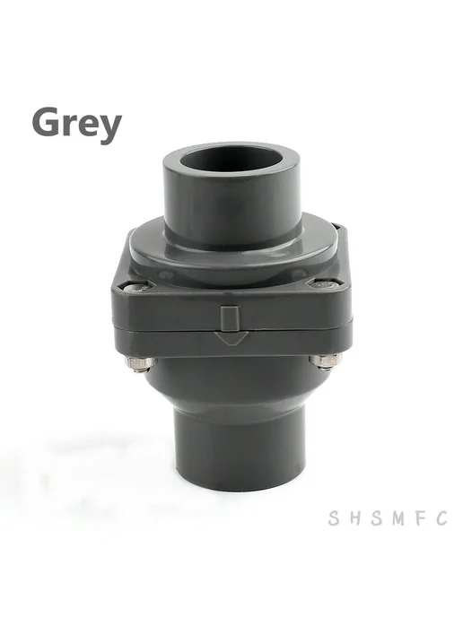 SHSMFC Обратный клапан ПВХ Grey Inner Diameter 40mm, серый