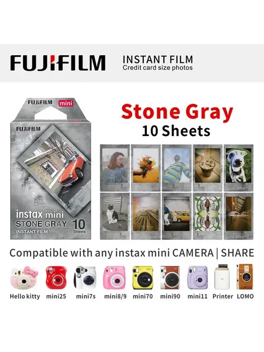 FUJIFILM Instax Mini пленка 10sheets flower rain, серый