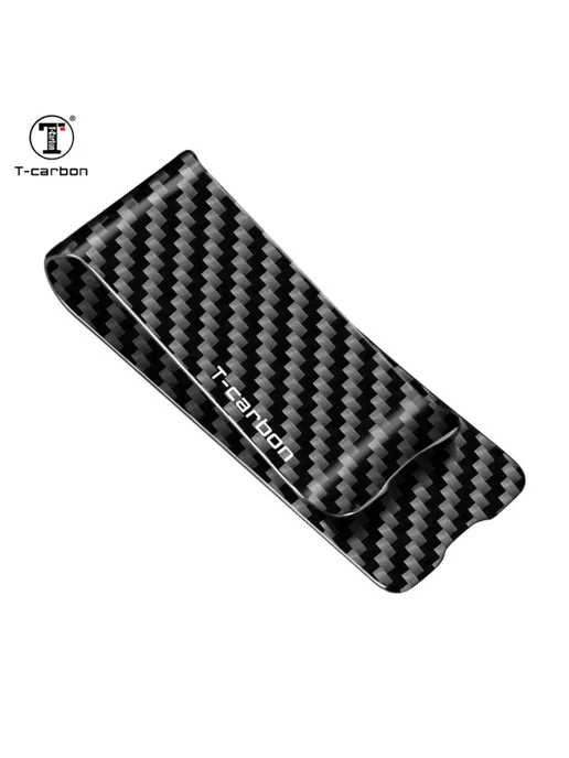 T-Carbon Кошелек для денег из углеродного волокна, черный, черный, фото 5