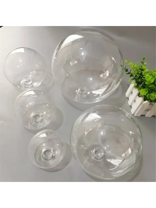 Нет бренда Стеклянный абажур для подвесной лампы silver wire D10cm, серебристый, фото 2
