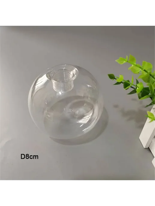 Нет бренда Стеклянный абажур для подвесной лампы silver wire D10cm, серебристый, фото 4