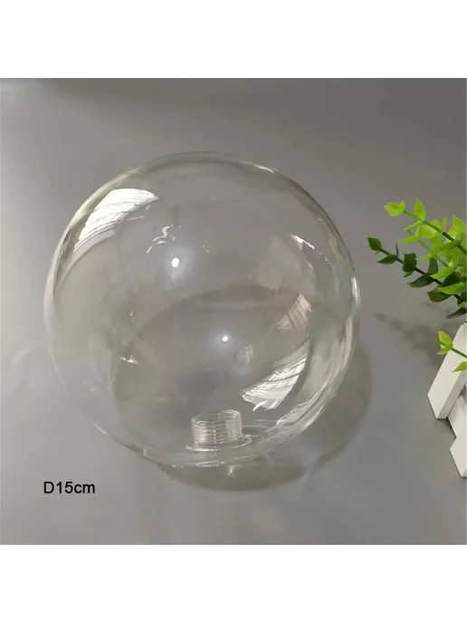 Нет бренда Стеклянный абажур для подвесной лампы silver wire D10cm, серебристый, фото 5