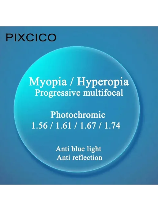 PIXCICO Фотохромные прогрессивные линзы 1.61 standard-01, вариант, фото 2