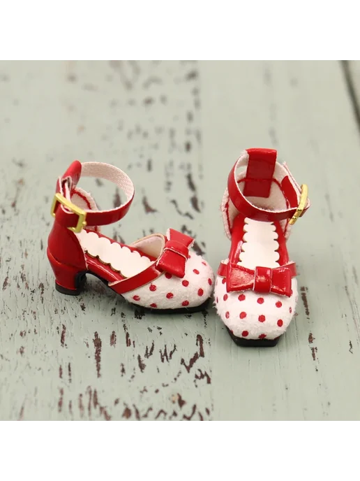 Нет бренда Красные туфли Мэри Джейн для куклы Blyth, red, красный