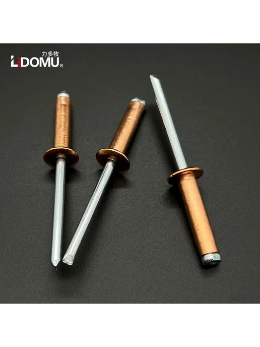 LiDOMU Медные глухие заклепки CS 50 шт, 3.2x14 mm, 3.2x14, 50 шт, фото 4