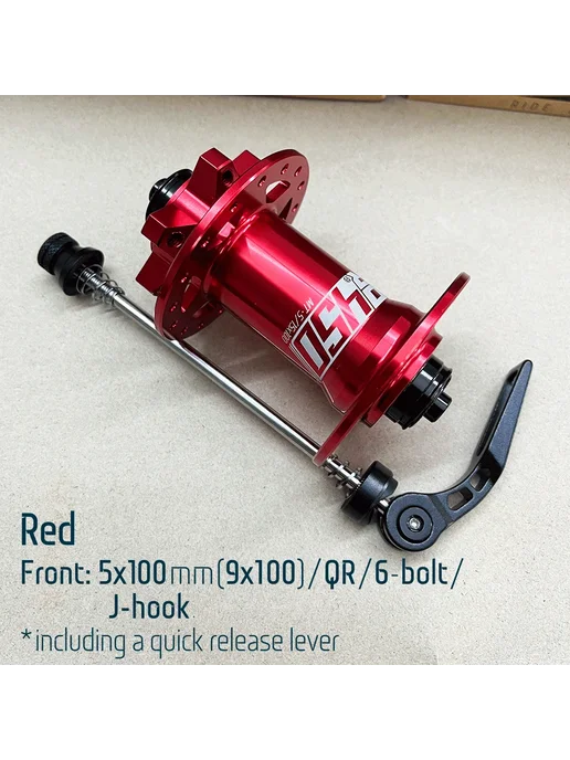 KOOZER Red 5x100mm передняя втулка MTB 32H, красный