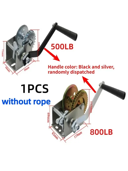 Нет бренда Ручная лебедка 500-800 фунтов 500LB, 500-800 фунтов 500LB