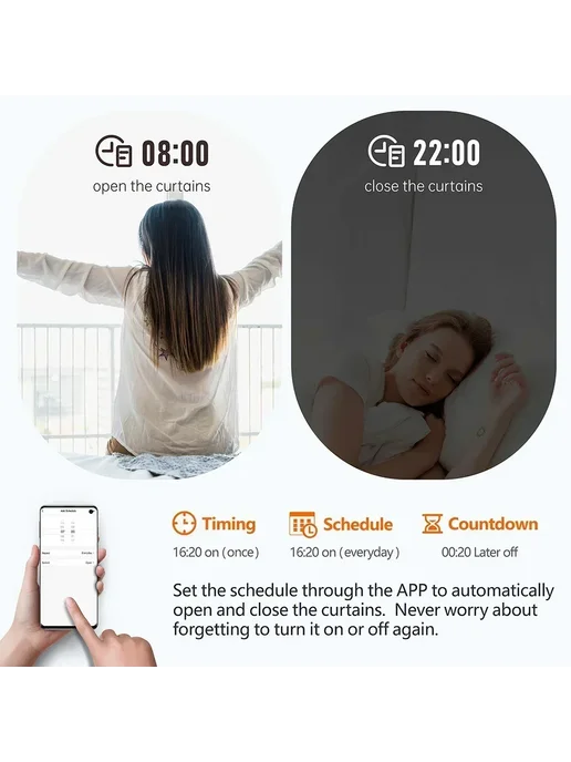 SLMPLEFUN Беспроводной интеллектуальный модуль для штор 1Rec, вариант, фото 7
