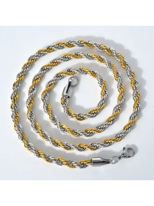 ZEA Dear ZEADear двухцветная цепочка из нержавеющей стали 60 см 3mm, вариант