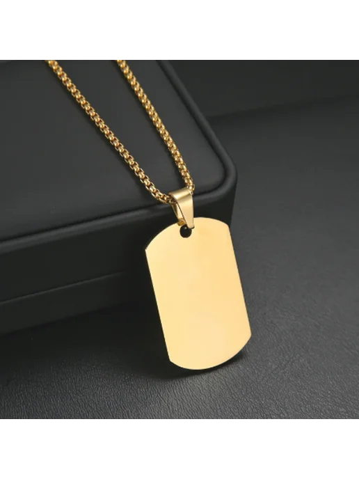 Ожерелье 01 fzz chain engrave picture 36mm length, желтый