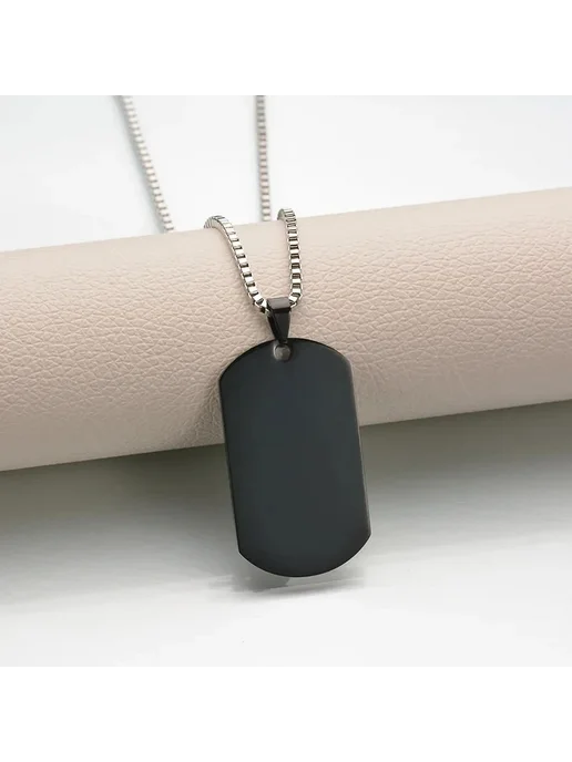 Ожерелье 01 fzz chain engrave picture 36mm length, черный