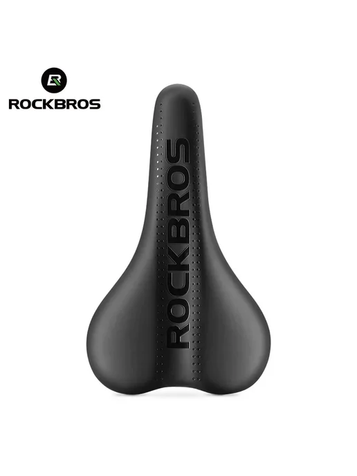 Rockbros Велосипедное седло удобное амортизирующее, из экок, черный