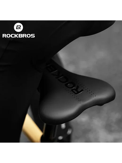 Rockbros Велосипедное седло удобное амортизирующее, из экок, черный, фото 6