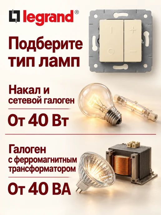 Legrand Диммер кнопочный 500Вт, 500 Вт, фото 3