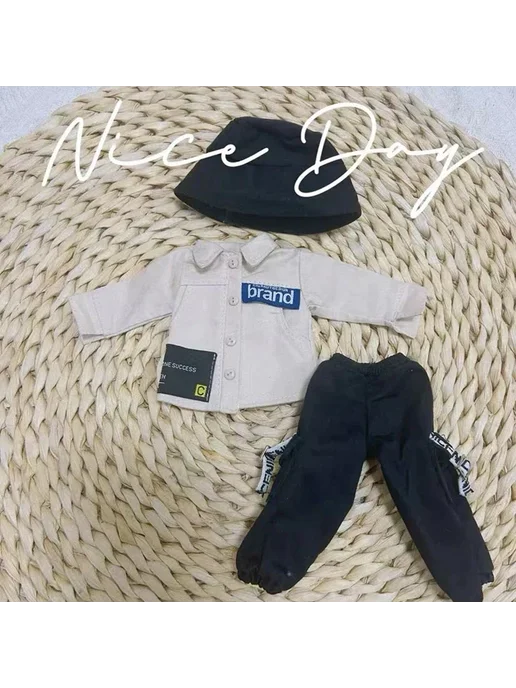 Нет бренда Кукла BJD 30 см, одежда, only clothes 3, бежевый, фото 3