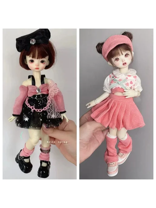 Нет бренда Кукла BJD 30 см, одежда, only clothes 3, серый, фото 2