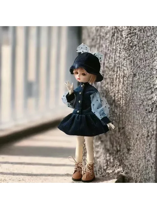 Нет бренда Кукла BJD 30 см, одежда, only clothes 3, синий