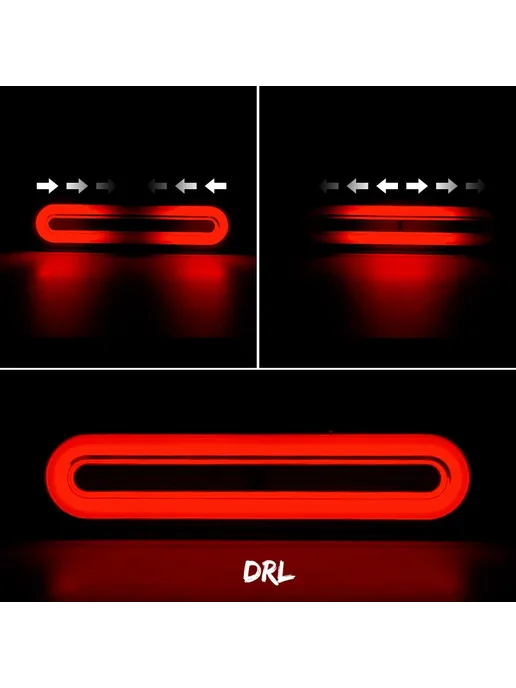 Нет бренда Светодиодный задний фонарь 3в1, 100leds, красный, красный, фото 4